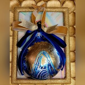 Virgin Mary Handpainted Ornament Religious Art